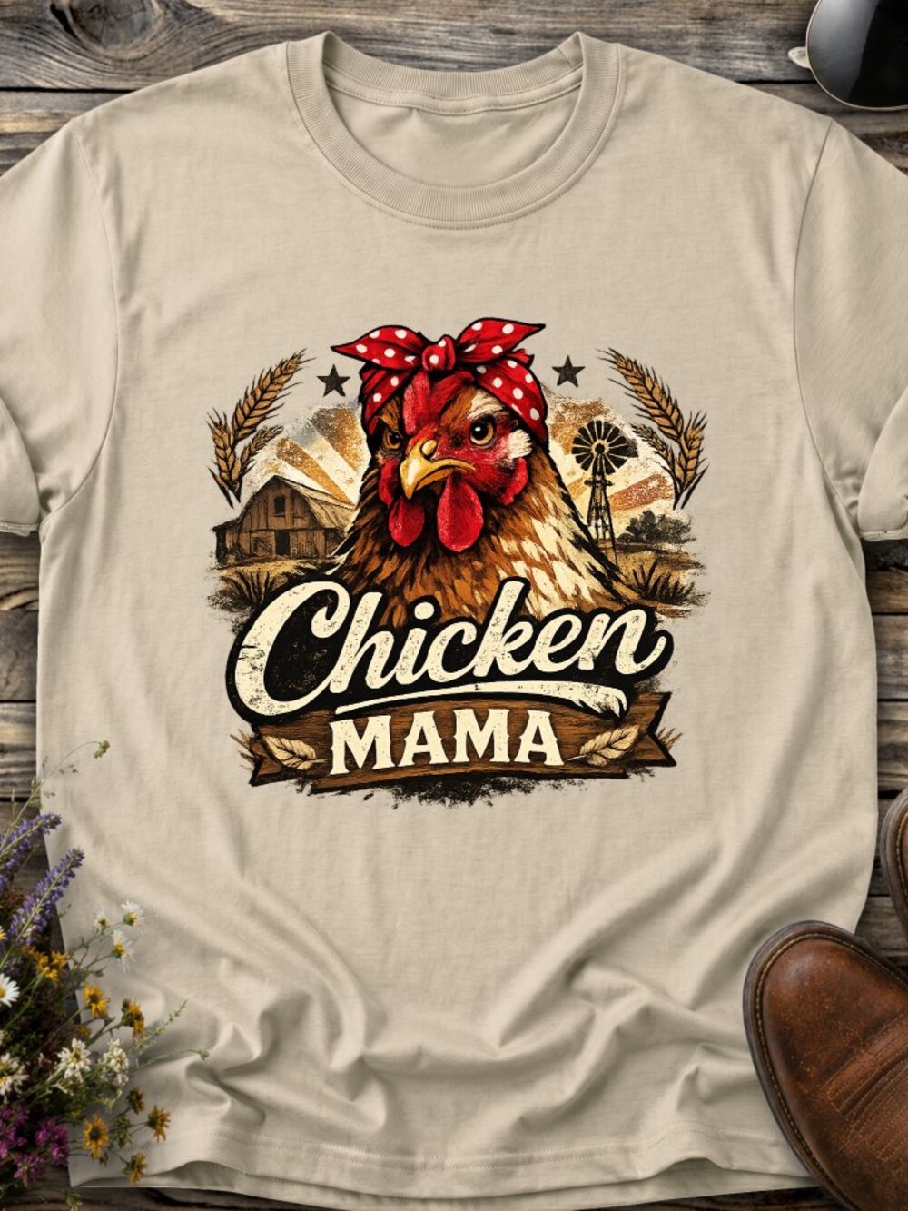 Chicken Mama Tshirt Graphic Tee Adult Funny Farm Animal Country Life Homestead